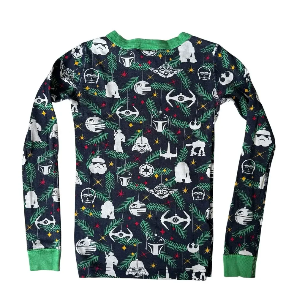 HANNA ANDERSSON + PRIMARY Star Wars Pajama Set Sz 10 140 Long John Star Holiday